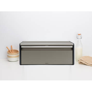 OGGI Neat Stainless Steel Bread Box W/ Tempered Glass Lid